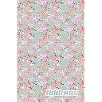 Address.: Address Book. (Vol. B50) Nature Pink Blossom Design. Glossy Cover,Contract Large Print, Font, 6
