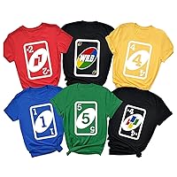 Uno Card Costume Shirts, Uno Costume Group Matching, Halloween Uno Card Friends Shirt, Board Game Matching Group, Uno Card Friends Shirt, Family Matching Costume T-Shirt