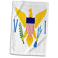 3D Rose Virgin Islands Flag TWL_31608_1 Towel, 15