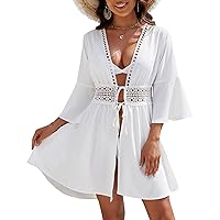 Blooming Jelly Womens Swimsuit Coverup Flowy Swim Beach Cover Up Pool Bathing Suit Swimwear Cover Ups