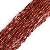 GEM-Inside Natural 2mm Gold Aventurine Gemstone Loose Beads Round Small Energy Stone Beads for Jewelry Making Jewelry Beading Supplies for Women