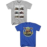 STAR WARS Boys 2-Pack Grogu The Child Cute Graphic T-Shirts