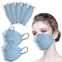 100Pcs KF94 Masks, Individually Wrapped 3D Fish Type Masks for Adult, 4 Layer Protective Face Mask
