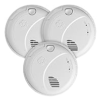First Alert SMCO100V-AC, Interconnect Hardwire Combination Smoke & Carbon Monoxide Alarm with Battery Backup and Voice & Location Alerts, 3-Pack
