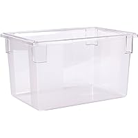 Carlisle FoodService Products Storplus Food Storage Container with Stackable Design for Catering, Buffets, Restaurants, Polycarbonate (Pc), 21.5 Gallons, Clear