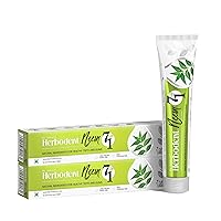 NEEM 7 in 1 Toothpaste-Organic Herbs-Neem, Black Seed & Xylitol for Anti Cavity-Cardamom & Mint for Taste & Freshness-Baking Soda for Excellent Cleaning-No Fluoride, No Paraben -6.53Oz (2)