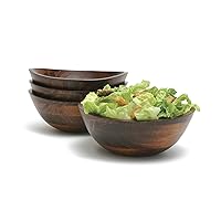 Lipper International Cherry Finished Wavy Rim Serving Bowls for Fruits or Salads, Matte, Small, 7.5