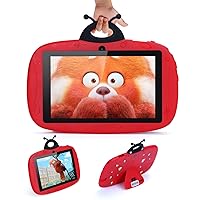 Toddler Tablet，7 Inch Android 12 Kids Tablets, Red 32GB Storage, 2MP+5MP Dual Cameras, Cute Educational Learning Childs Tablette Enfant for Boys Girls