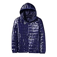 Mens Down Jacket Parka Down Coat Jacket Puffer Winter Fashion Casual Solid Color Zipper Stand