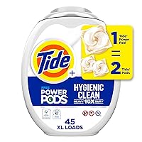 Hygienic Clean Heavy Duty 10x Free Power PODS Laundry Detergent 45 count Unscented For Visible and Invisible Dirt