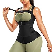 Sauna Waist Trainer Vest for Women Weight Loss Sweat Suit Neoprene Corset Trimmer Workout Body Shaper Shirt Tank top