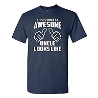 Awesome Uncle Looks Like Adult Funny Adult T-Shirt Tee