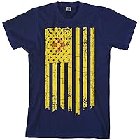Threadrock Men's New Mexico State American Flag T-Shirt