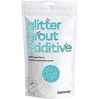 Hemway Glitter Grout Additive add Sparkle to Mosaic Tiles, Bathrooms, Wet Rooms, Kitchens, Tiled Based Rooms and Cement Based Grouts 100g / 3.5oz - Baby Blue Iridescent