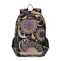 ALAZA Good Night Koala Moon Mandala Ethnic Paisley Floral Laptop Backpack Purse for Women Men Travel Bag Casual Daypack with Compartment & Multiple Pockets