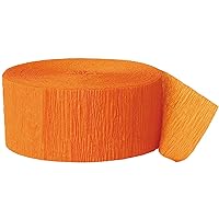 Premium Orange Crepe Paper Streamer - 81 ft (1 Pc) - Perfect for Birthdays, Weddings, and Events