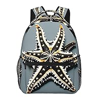 Cute Starfishes print Lightweight Bookbag Casual Laptop Backpack for Men Women College backpack