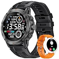 LIGE Men's Bluetooth Call Smart Watch, 1.54 Inch Smart Watch with Heart Rate Sleep Monitor SpO2, IP68 Waterproof Wrist Watch with 100 Sports Modes for iOS Android