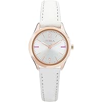 Furla Women's Analogue Quartz Watch with Leather Strap R4251101505, White, Youth Large / 11-13, Strap
