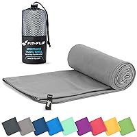 Fit-Flip Travel Towel - Compact & Ultra Soft Microfiber Camping Towel - Quick Dry Towel - Super Absorbent & Lightweight for Sports, Beach, Gym, Backpacking, Hiking and Yoga