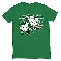 3 Lucky Green Design Printed Crocodile Artist Sneaker Matching T-Shirt