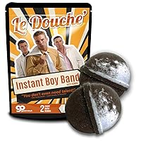 Gears Out Instant Boy Band Bath Bombs - Funny Boy Band Le Douche Design - XL Bath Fizzers for Men and Women - White and Brown Marbled, Root Beer Scent, Handcrafted in The USA