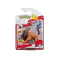 Pokémon Tauros Battle Feature Figure - 4.5-Inch Tauros Battle Ready Figure with Leg Kick Attack