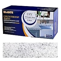 Granite Countertop Paint Kit - White Diamond Counter Top Refinishing Kit for Kitchen Bathroom