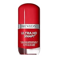 REVLON Ultra HD Snap Nail Polish, Glossy Nail Color, 100% Vegan Formula, No Base and Top Coat Needed, 030 Cherry On Top, 0.27 Fl Oz