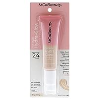 MCoBeauty Miracle Hydra Glow Oil-Free Foundation - Water-Based, Light-Medium Coverage, True Ivory, 1 Oz