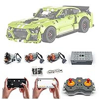 Motor and Remote Control for Lego 42138 Ford Mustang Shelby GT500, APP Control, Programmable, with Joystick Remote Control, 3 Motor (Model not Included)