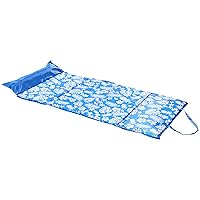 Aqua 3-in-1 Fold & Go Tanning Pool Float, Mat and Tanning Pool Lounger – Padded Mat for Land or Water with Carry Strap – Multiple Colors