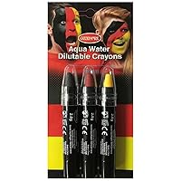 Good Mark Make-Up Stick Germany, Rotatable for the World Cup, Pack of 3)