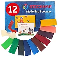 Stockmar Modelling Beeswax - 12 Beeswax Sheets of Assorted Colors - for Kids, Artists Looking for Waldorf Art Supplies, Non Toxic Beeswax, Non Drying Beeswax Modeling Wax for Homeschoolers