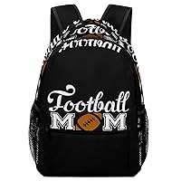 Football Mom Unisex Laptop Backpack Lightweight Shoulder Bag Travel Daypack