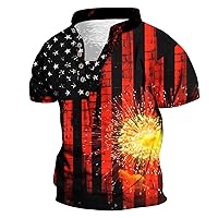 Independence Day Printed Tees for Men,Men's American Flag Athletic T-Shirt 4th of July Patriotic Shirts Top