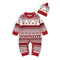 Clothes for Boys Age 4-7 Newborn Infant Boy Girl Christmas Deer Knitted Sweater Baby Jumpsuit Romper Kids