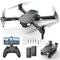 S400 Drone with Camera for Kids, 1080P HD Foldable Mini Drones for Boys Girls, Remote Control Helicopter Toys Gifts with Auto-hovering, One Key Start, Self-spin, 3 Speeds, 2 Batteries