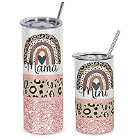 Mama And Mini Skinny Tumbler Set For Mom And Kids, Mother's Day Gift For Mom New Mom Mom To Be
