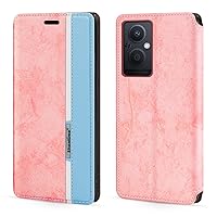 for Oppo A96 5G Case, Fashion Multicolor Magnetic Closure Leather Flip Case Cover with Card Holder for Oppo A96 5G (6.43”)