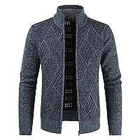 DuDubaby Funny Ugly Sweater for Mens Autumn and Winter Fashion Loose Cardigan Warm Lapel Hooded Jacket Sweater