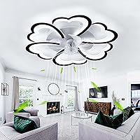Fachae Flower Fan Lamp, Reversible 6 Speed Winter Summer Ceiling Fan with Lighting and Remote Control, Quiet, LED Dimmable Memory Function Ceiling Light with Fan