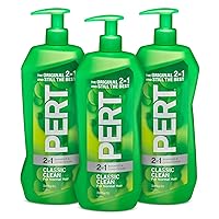 2-In-1 Shampoo and Conditioner by Pert - 33.8 Fl Oz - for Normal Hair - Classic Clean for Healthy and Strong Looking Hair - Removes Build-Up and Gently Moisturizes