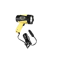 Attwood 11794-7 Portable 5W LED Emergency Spotlight 12V Adapter Plug, Safety Yellow/Black