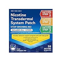 Nicotine Patch Kit, Steps 1 Through 3 to Quit Smoking, 21, 14, 7mg Patches with 8 Week Behavior Support Program