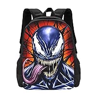 CLASSIC SPIDERMAN BACKPACK - Venom Print BLACK SPIDERMAN 16 INCH AIR MESH PADDED BAG H-1