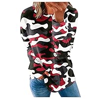 Long Sleeve Shirts for Women Crewneck Sweater Tops Casual Trendy Shirt Printed Pullover Loose Fit Blouse Sweatshirts
