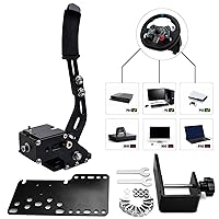 CNRAQR PC/PS4/PS5 Racing Game USB Handbrake 16Bit SIM for Racing Games, Compatible with G29 Simulate Linear Handbrake Realize Switch Control（With Fixing Clip and Plate