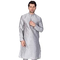 Elina fashion Men's Tunic Banglori Silk Kurta Pajama Set Indian Traditional Wear