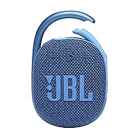 JBL Clip 4 Eco - Ultra-Portable Waterproof and Dustproof Bluetooth Speaker, big audio & punchy bass, made with 90% post-consumer recycled plastic, Integrated carabiner, Up to 10 Hours of Play (Blue)